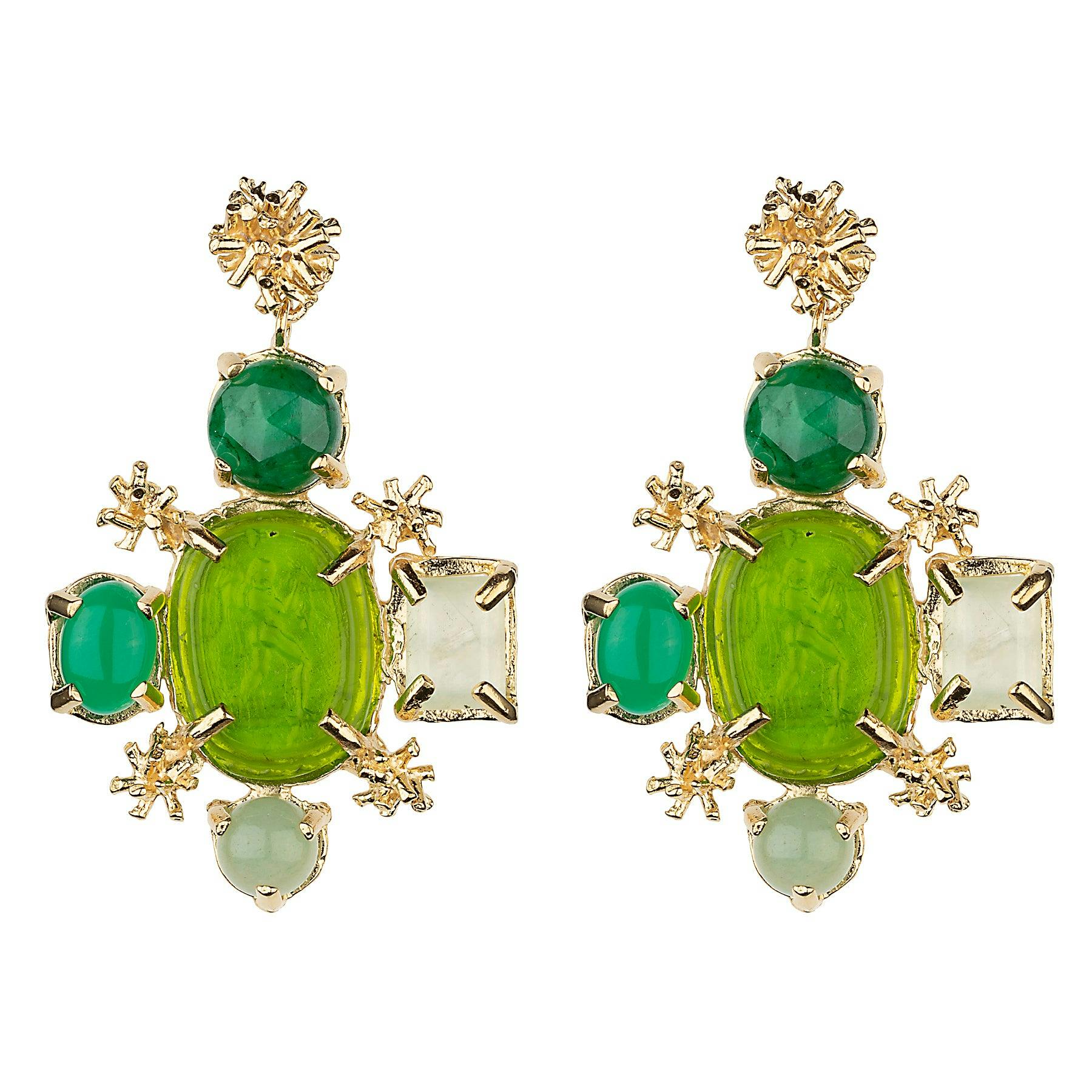 Green Sunburst Intaglio Earrings - E2113EPAGG_20_1_52ce9871-afa4-4ba5-8f50-b62ac94b6386