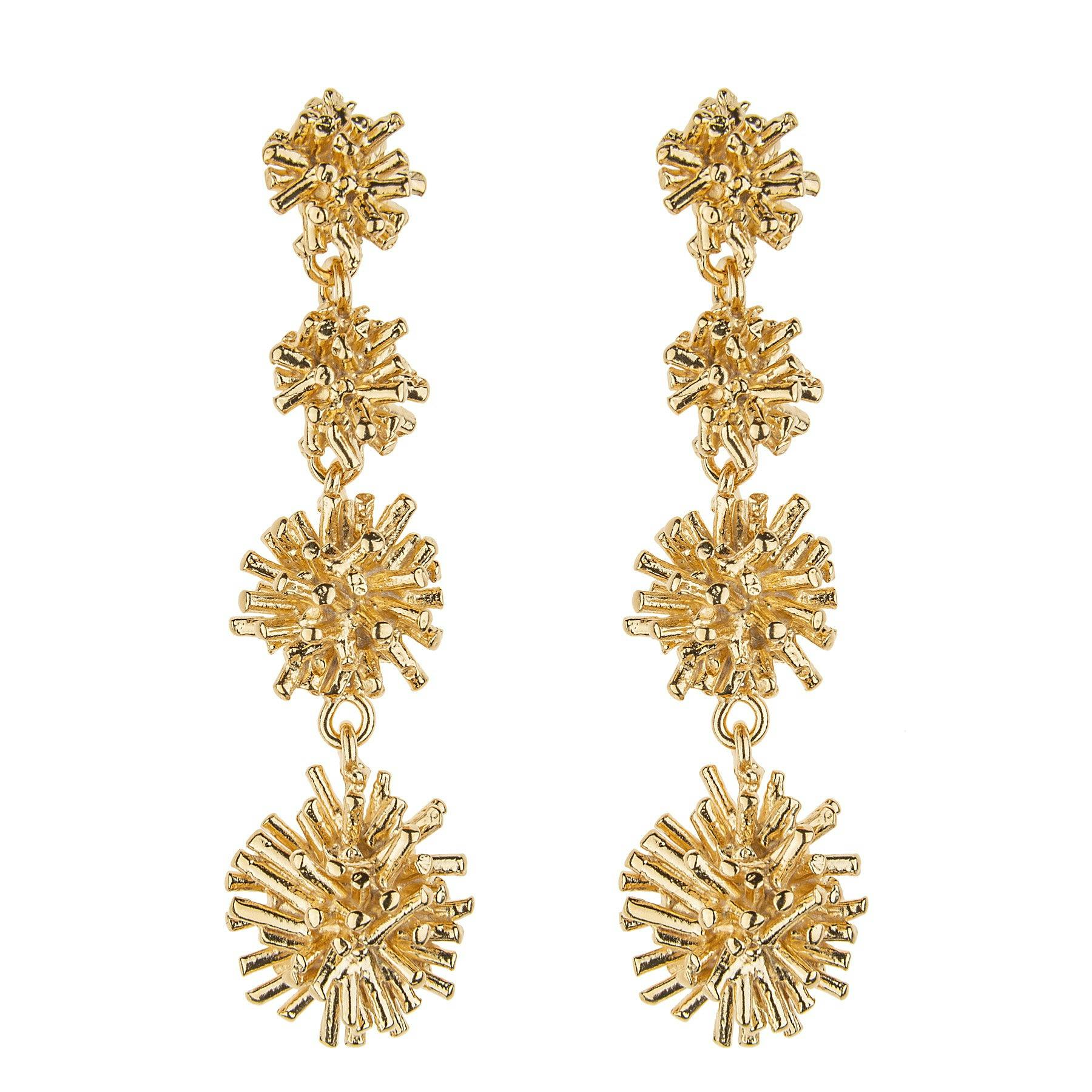 Sunburst Linear Drop Earrings - E2114