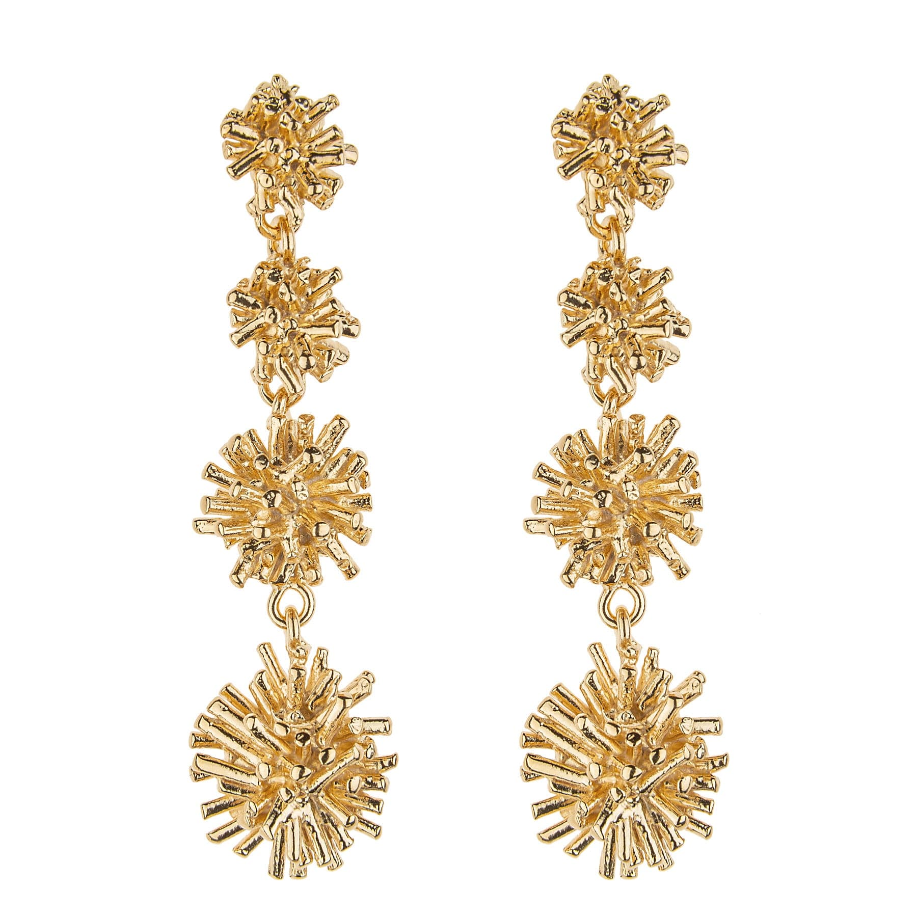 Sunburst Linear Drop Earrings