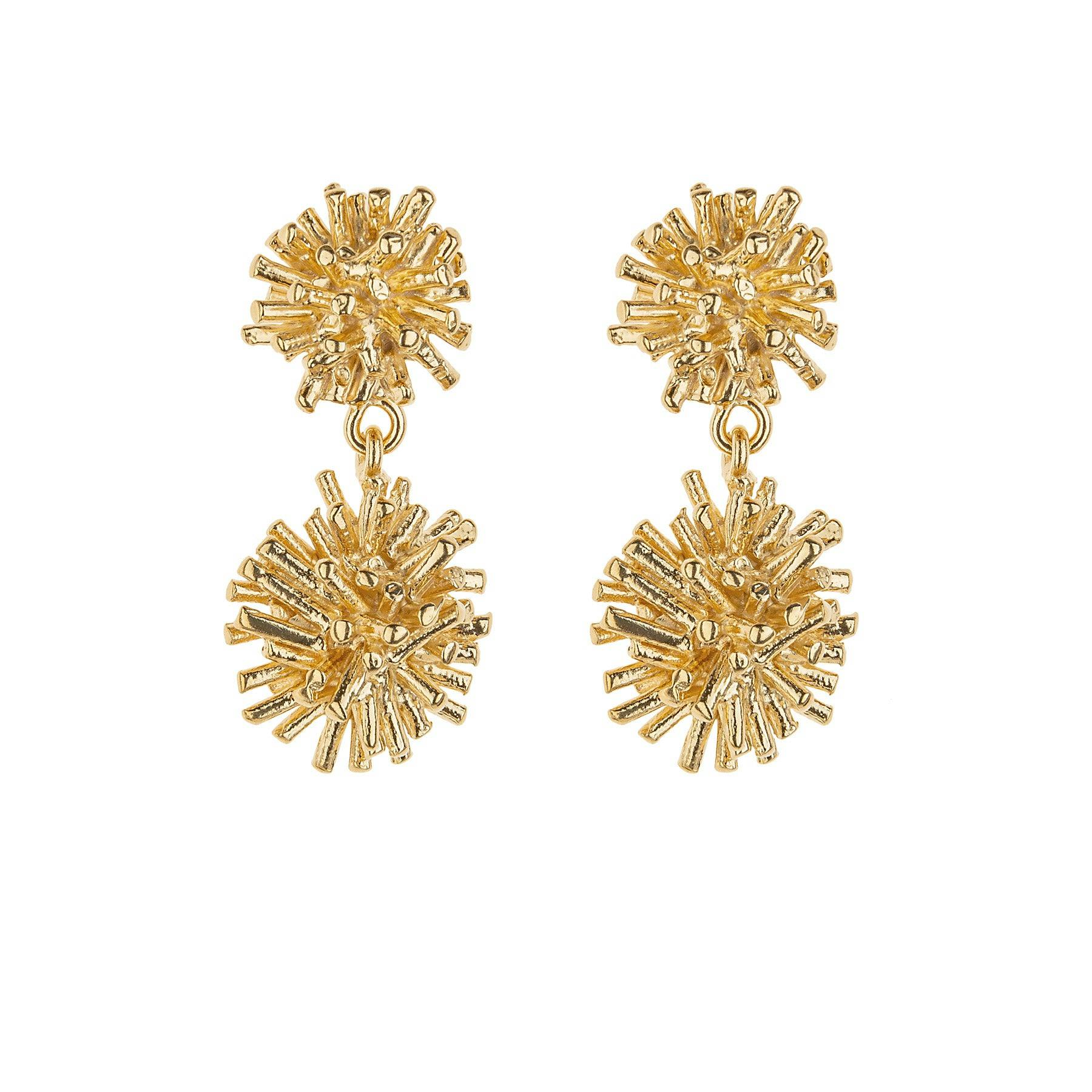 Sunburst duo earrings