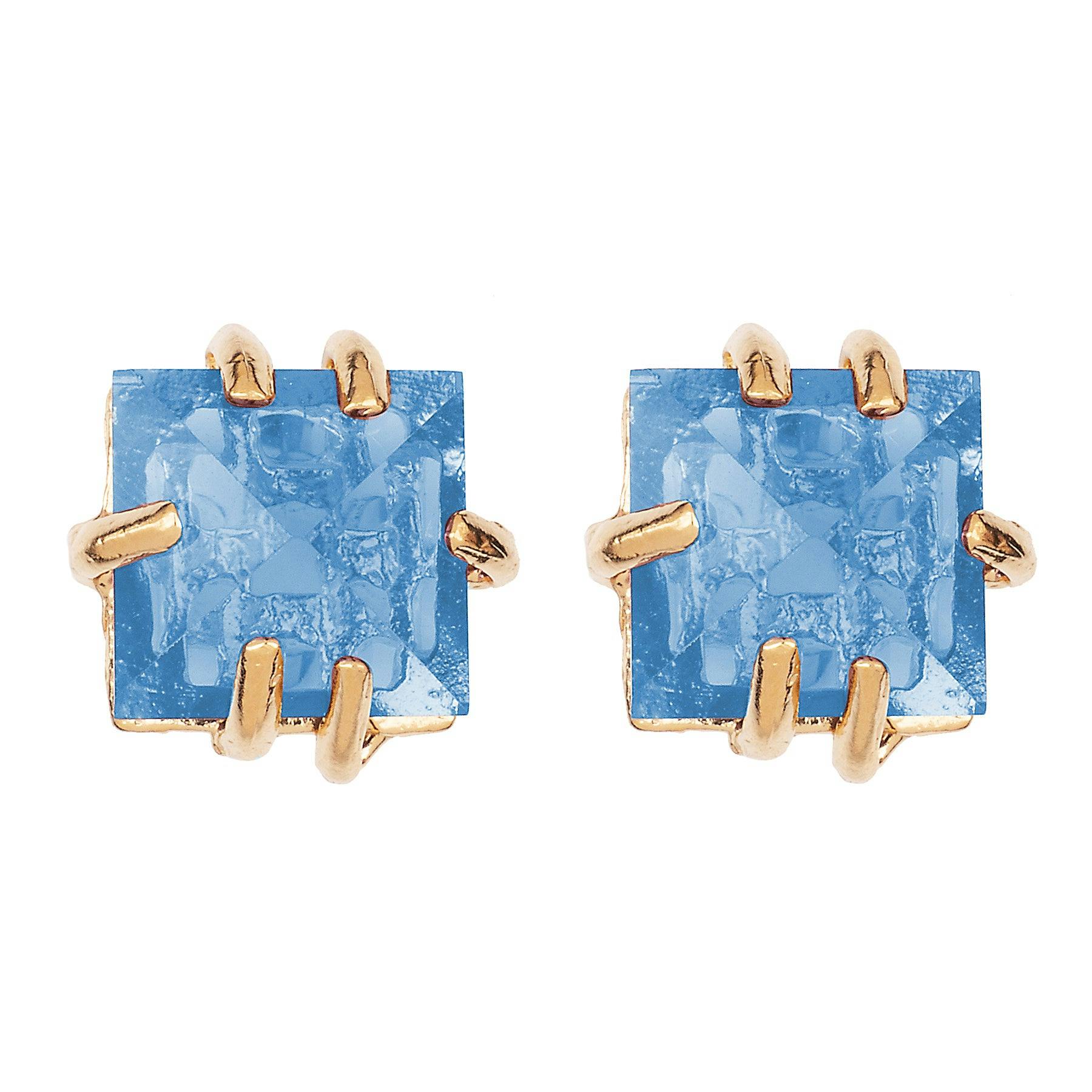 Blue Pyramid Stud Earrings - E2201BC_220822-182813