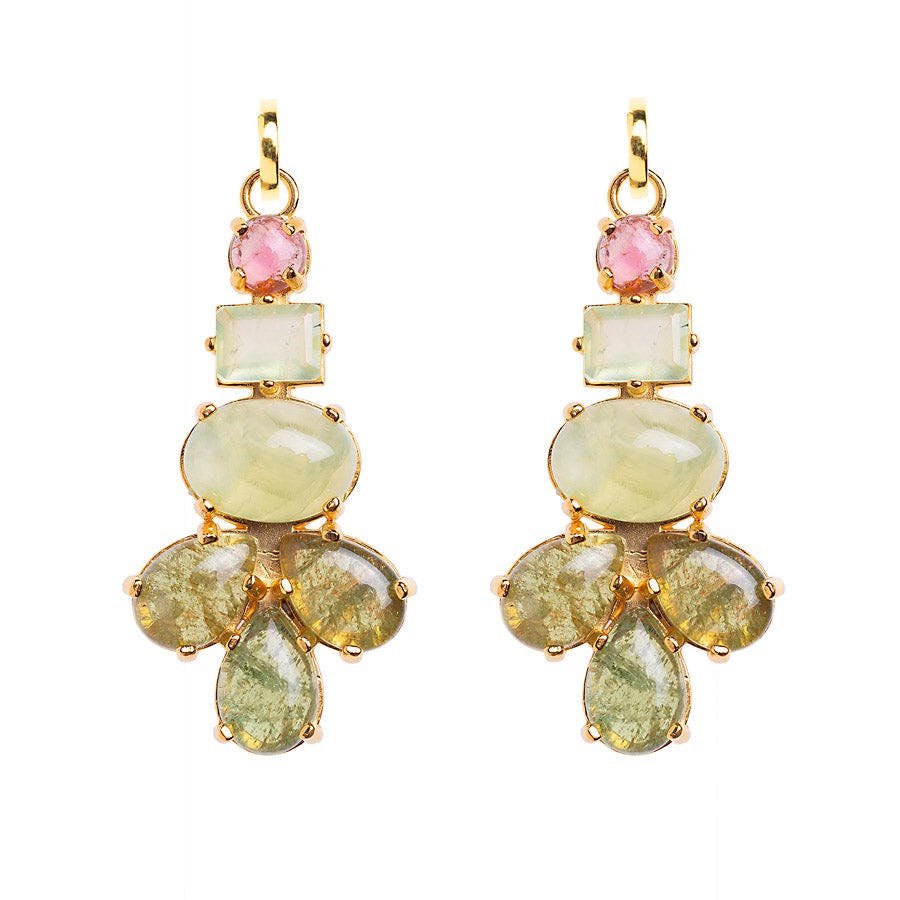 Huggie with pink tourmaline, prehnite and vesuvianite earrings - E2304PTPV_20copy_202_6aabd98d-f05a-4140-b6ec-13d3085ea0df