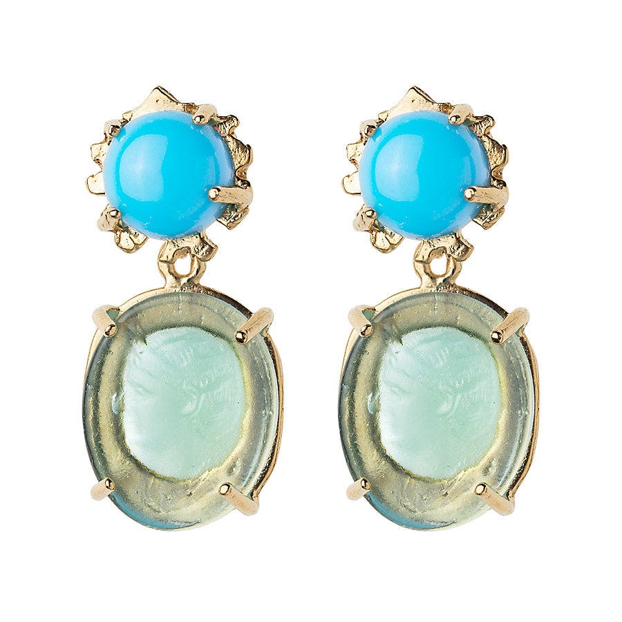 Turquoise Kleck Intaglio Earrings - E2307TT_4210142c-0740-47e3-a0d3-f1fa8dd6541a