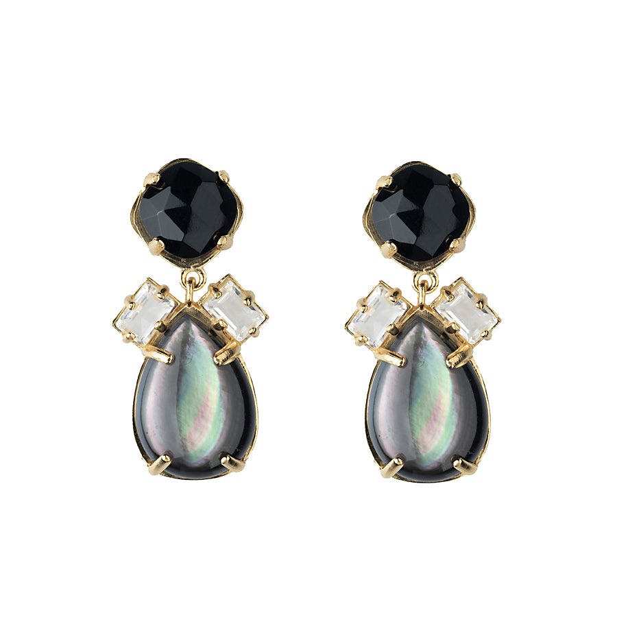 Tahitian Mother of Pearl Teardrop Earrings - E2312BOT