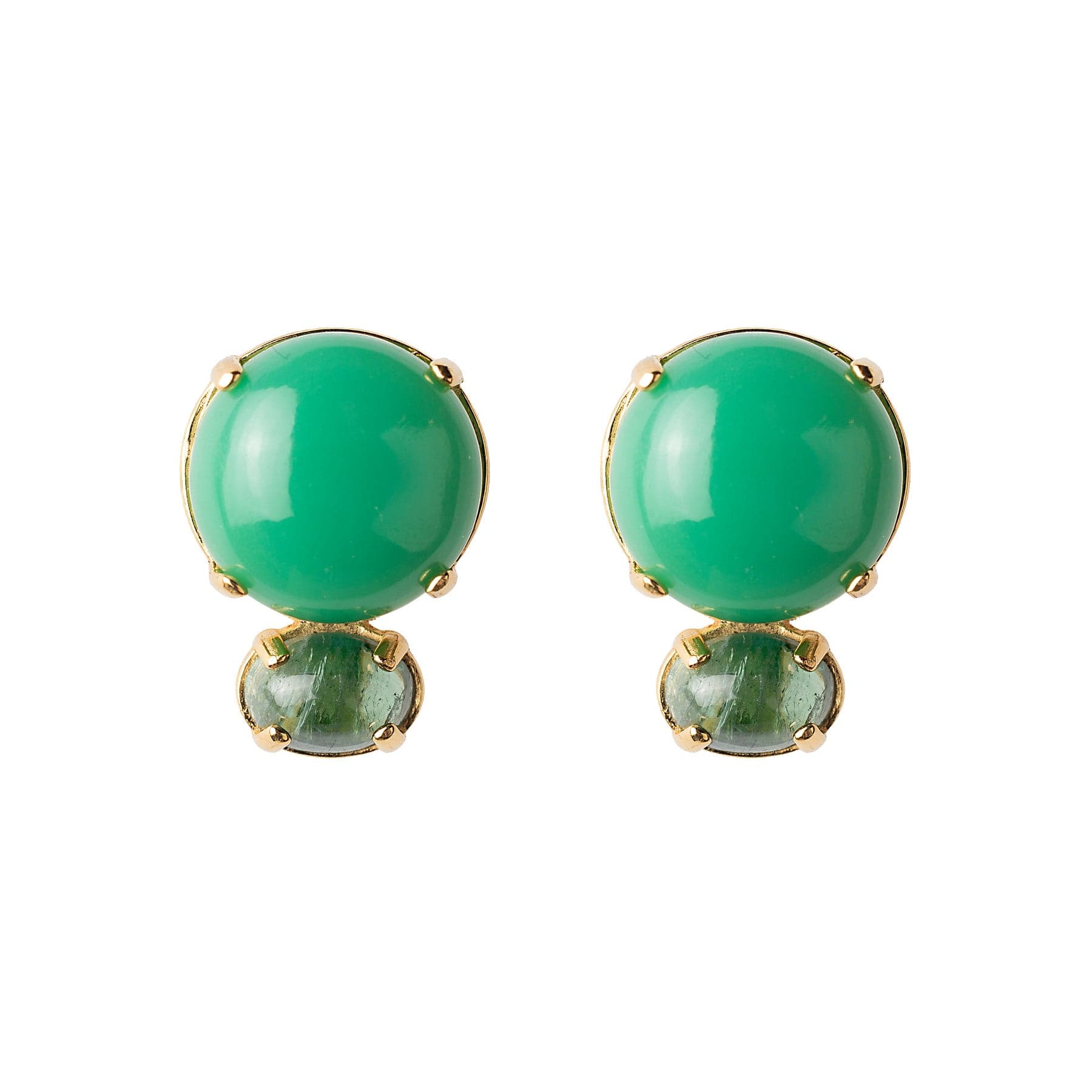 Green Deux Studs