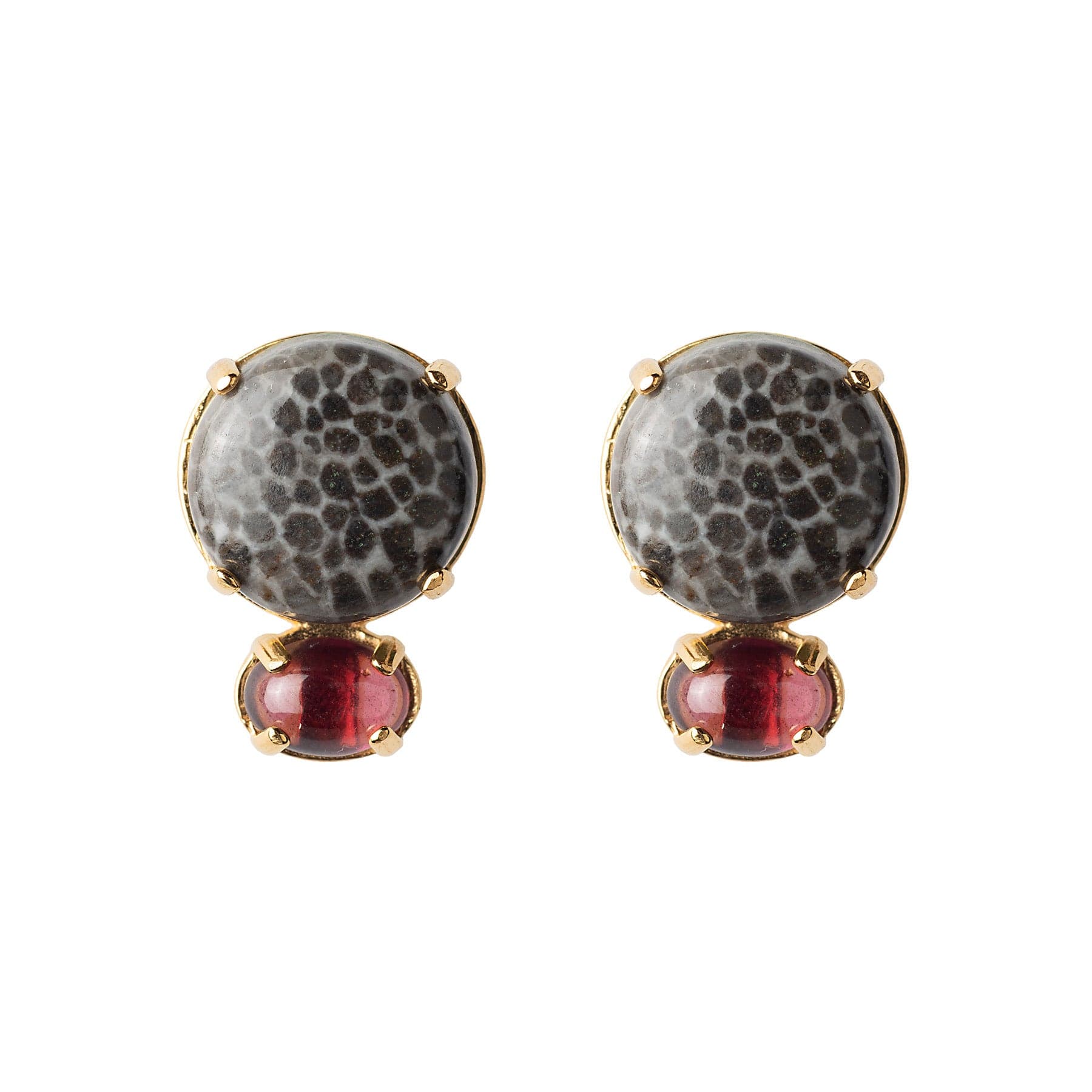 Fossil Coral Deux Studs