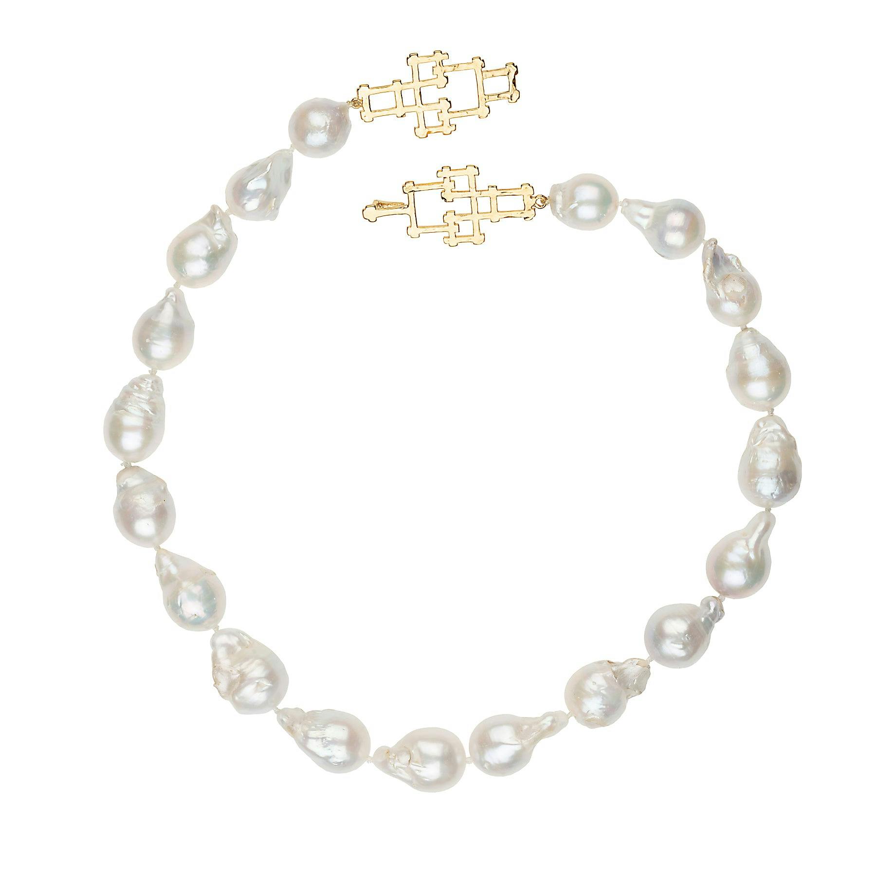 Baroque Pearl Necklace - N2205-a