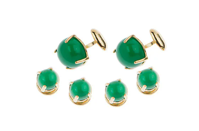 8mm Green Onyx Cabochon Stud Set - TSS1603GO_208mm_437c083c-b704-455a-b13d-9812c6b93f24